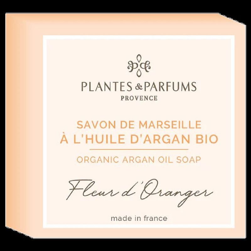 Savon de Marseille 100g à l'Huile d'Argan - Fleur d'Oranger