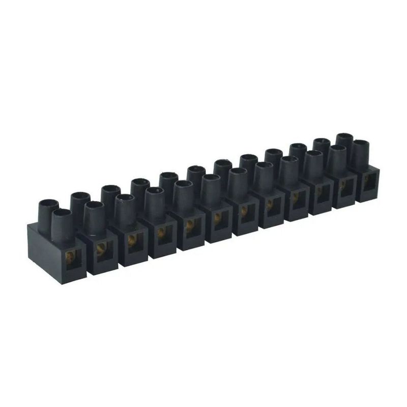 Barrette de connexion 6 mm² en polypropylène noire