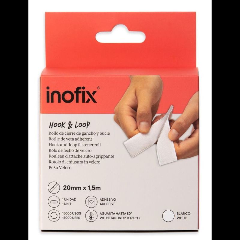 Bande Velcro Auto-Agrippant Fermeture à Crochet 20 mm x 1.5 m