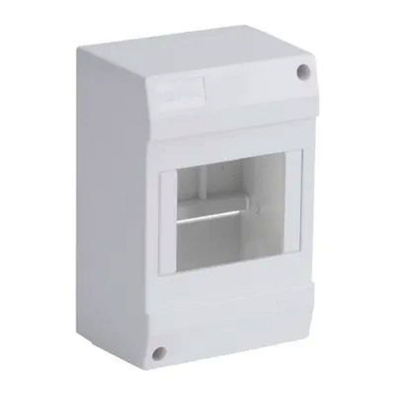 COFFRET VIDE 1 RAIL/4 MODULES 86X160X73MM BLANC