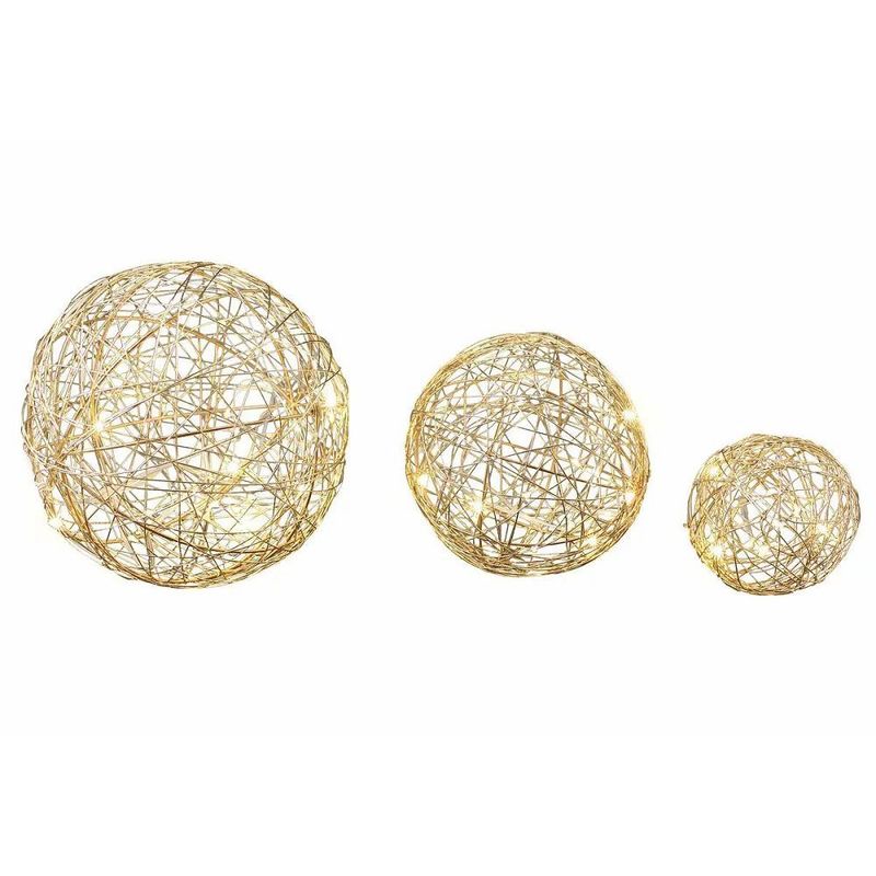 3 BOULE EN METAL MICRO LED