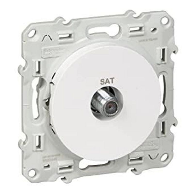 Odace, prise SAT Blanc, à vis