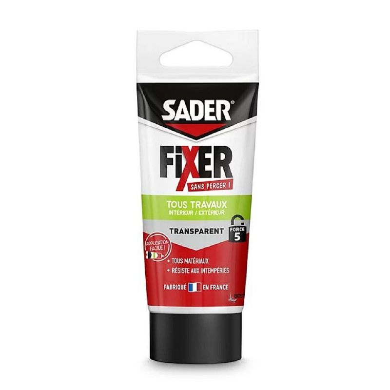 FIXER SANS PERCER TOUS TRAVAUX TRANSPARENT TUBE 50G