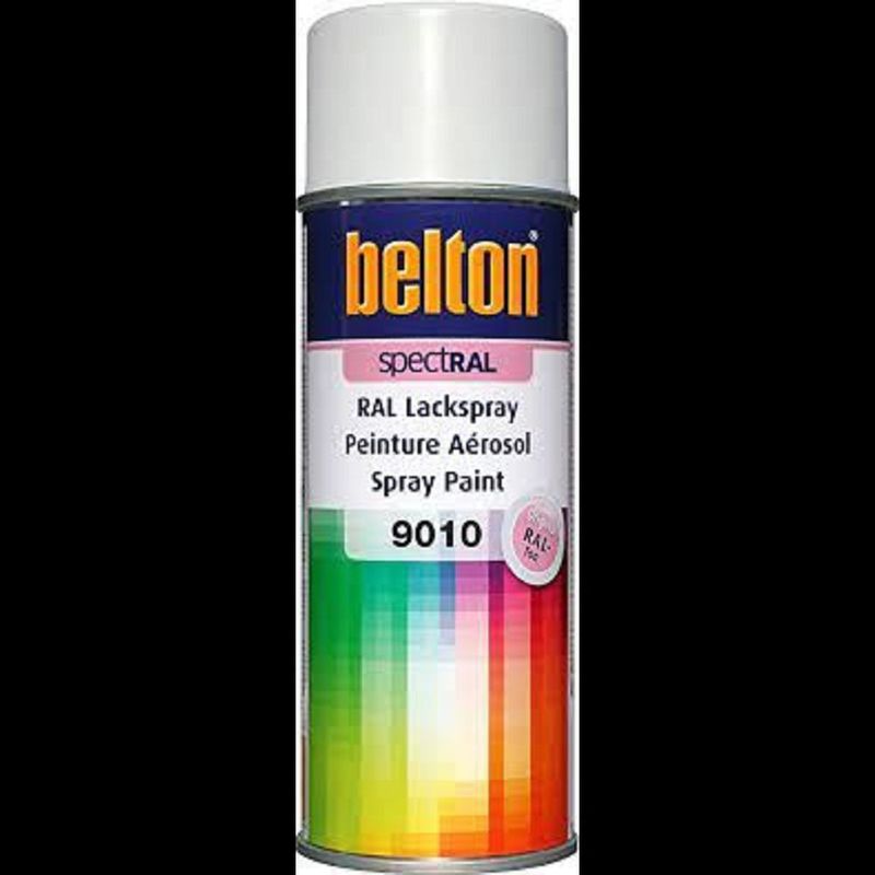 BOMBE PEINTURE MAT RAL 9010 BLANC PUR 400ML