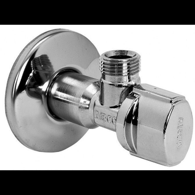 ROBINET D'ARRÊT WC 1/4T ÉQUERRE MF 3/8 CHR LIEN 1 PIÈCE