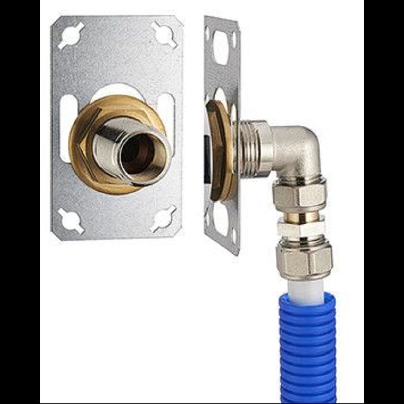 FIXSYSTEM ROBINET EXT. ROSACE NICKELEE D92MM RACCORDEMENT UNIVERSEL