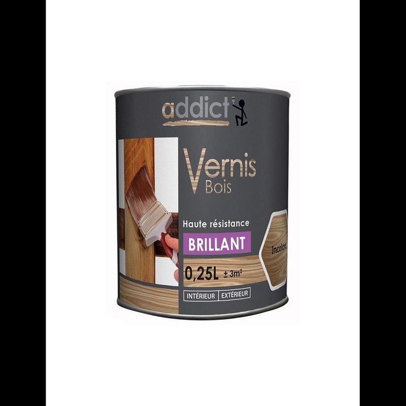 ADDICT VERNIS BOIS BRILL 250ML INC