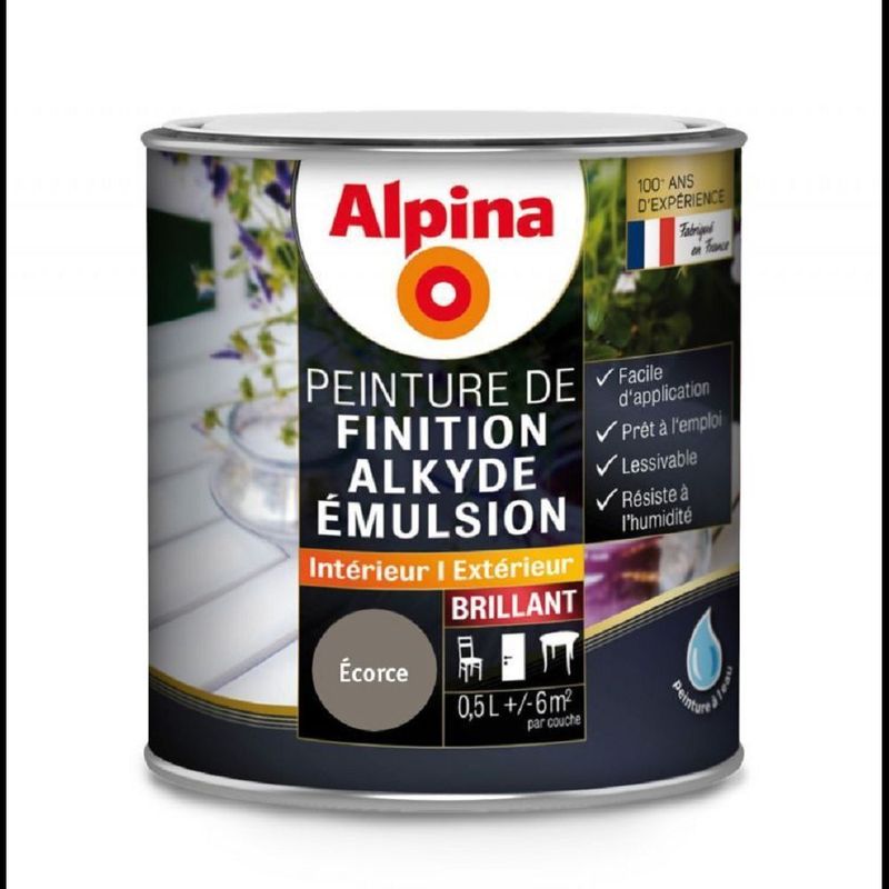 ALKYDE EMULSION BRILLANT 0,5 L ECORCE