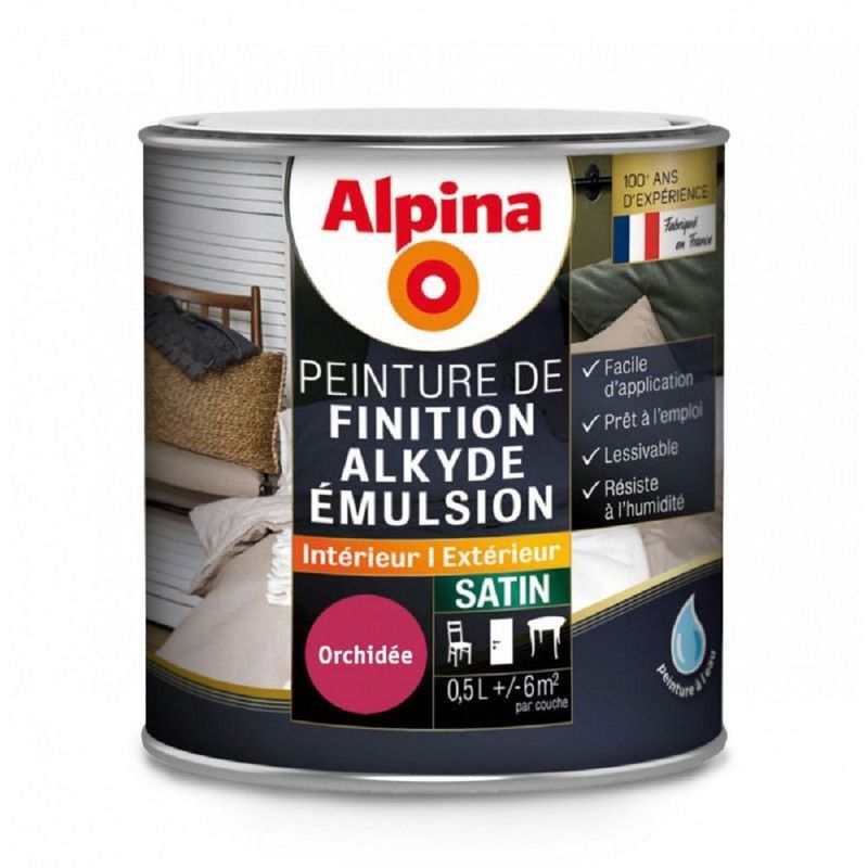 ALKYDE EMULSION SATIN 0,5 L ORCHIDEE
