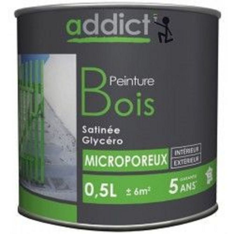 ADDICT PEINT BOIS SATIN 0L5 GRIS AN