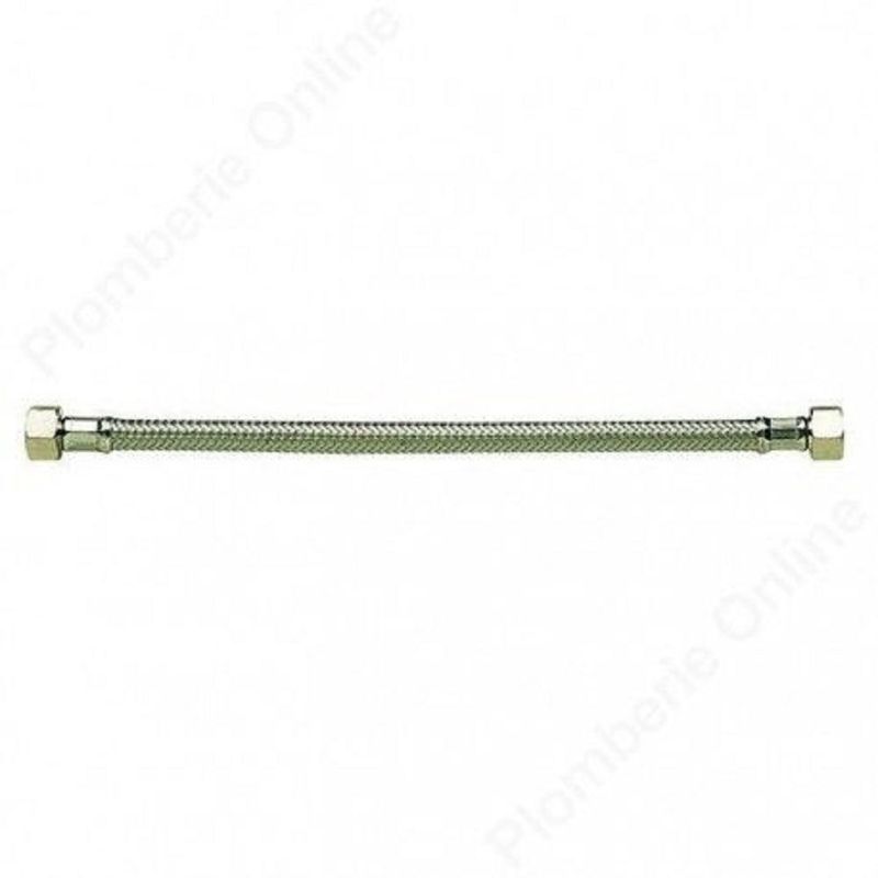 FLEXIBLE ALIM. INOX DF 1/2 - 1/2 L:500 DN13 PLAQUETTE 1 PIÈCE