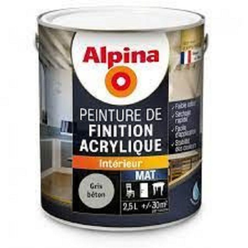 ACRYLIQUE MAT 2,5 L NOIR