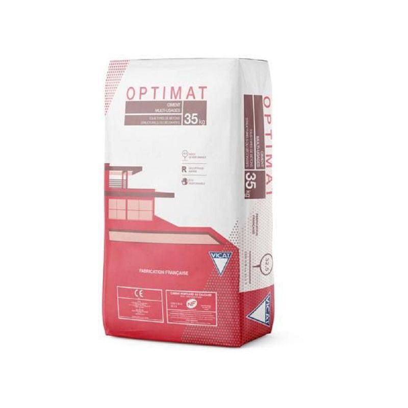 CIMENT OPTIMAT GRIS CEM II/B-LL 32,5 R CE+NF SAC 35KG