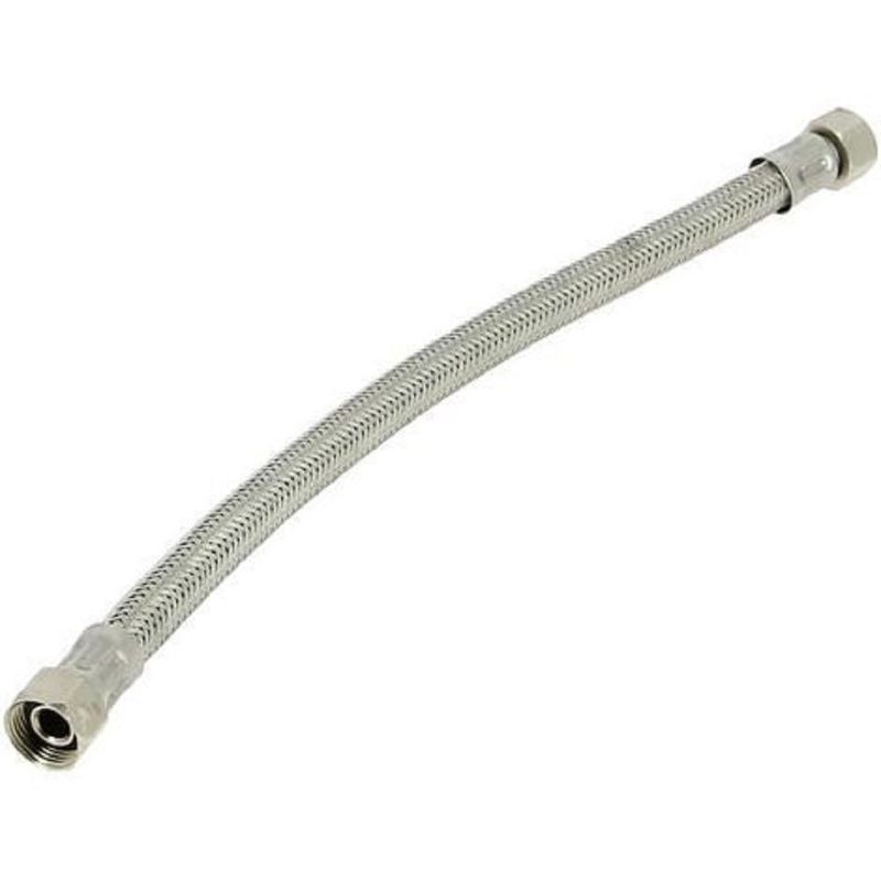 FLEXIBLE ALIM. INOX MF 3/8 - 3/8 L:150 DN8 PLAQUETTE 1 PIÈCE