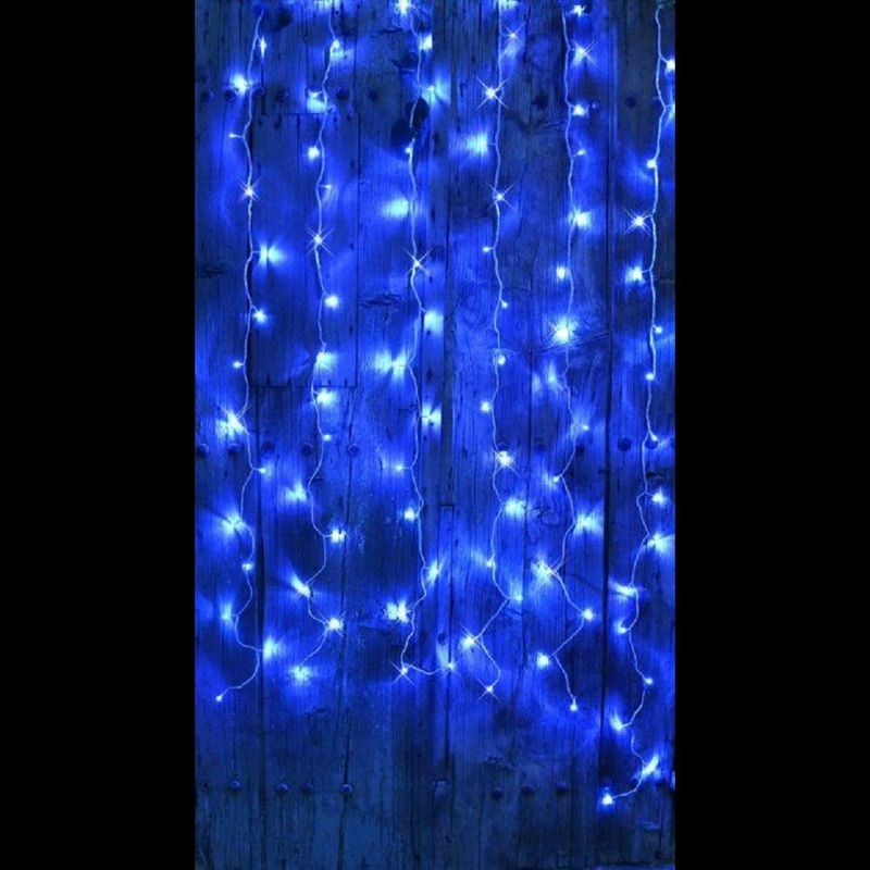 RIDEAU FLICKER 96 LED 2Mx2M BLEU BLC