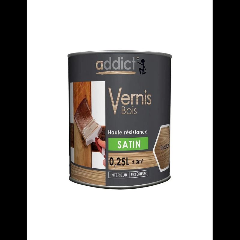 ADDICT VERNIS BOIS SAT 250ML INCOL