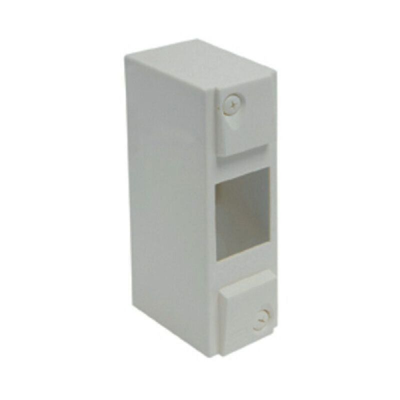 COFFRET VIDE 1 RAIL/2 MODULES 51X160X73MM BLANC