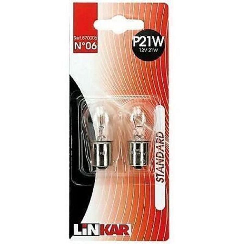2 LAMPES LINKAR P21W 12V 21W