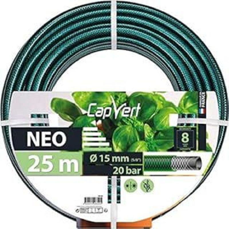 Tuyau d'arrosage Néo Reflex Diamètre 15 mm- Longueur 25 m - Cap Vert