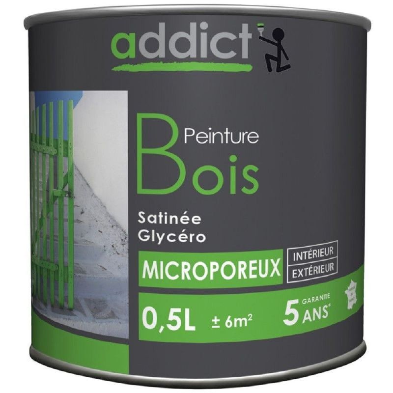 ADDICT PEINT BOIS SATIN 0L5 GALET