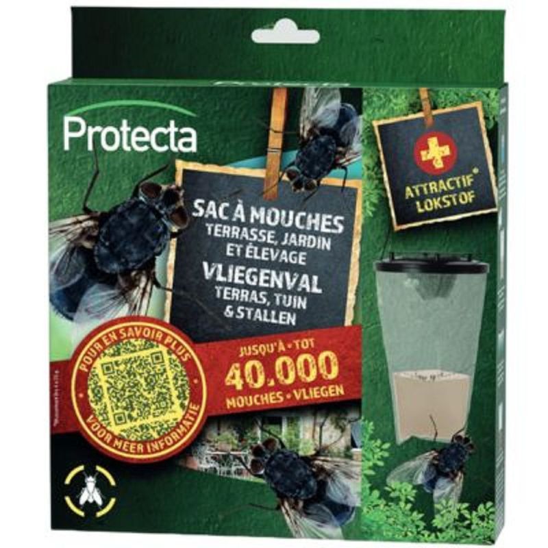 SAC À MOUCHES 3,5L - Jetable (4sachets x 25g appât inclus)
